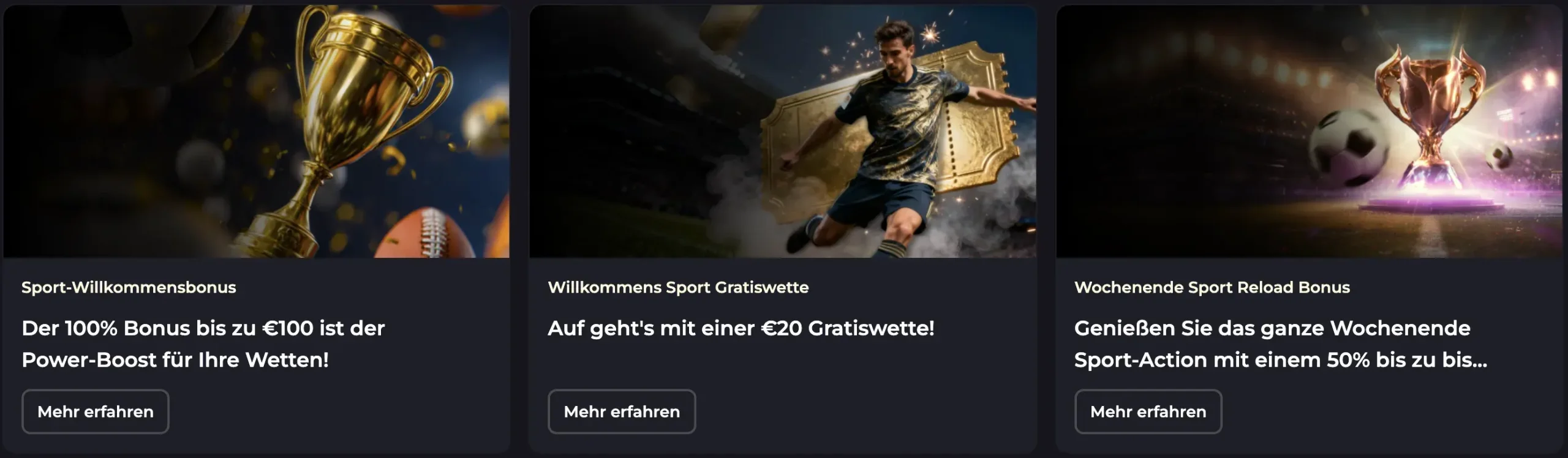 Sport Willkommensbonus